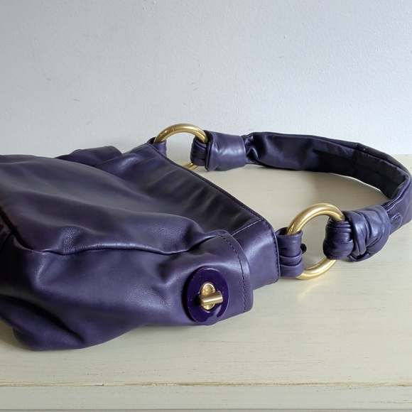 Vintage Coach Purple Shoulder Bag Handbag Y2K - Picture 5 of 11